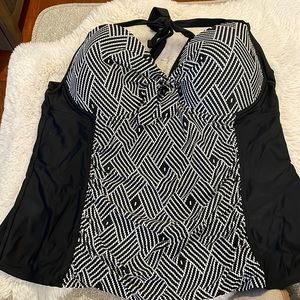 Tropical Escape Tankini Top, Size 18